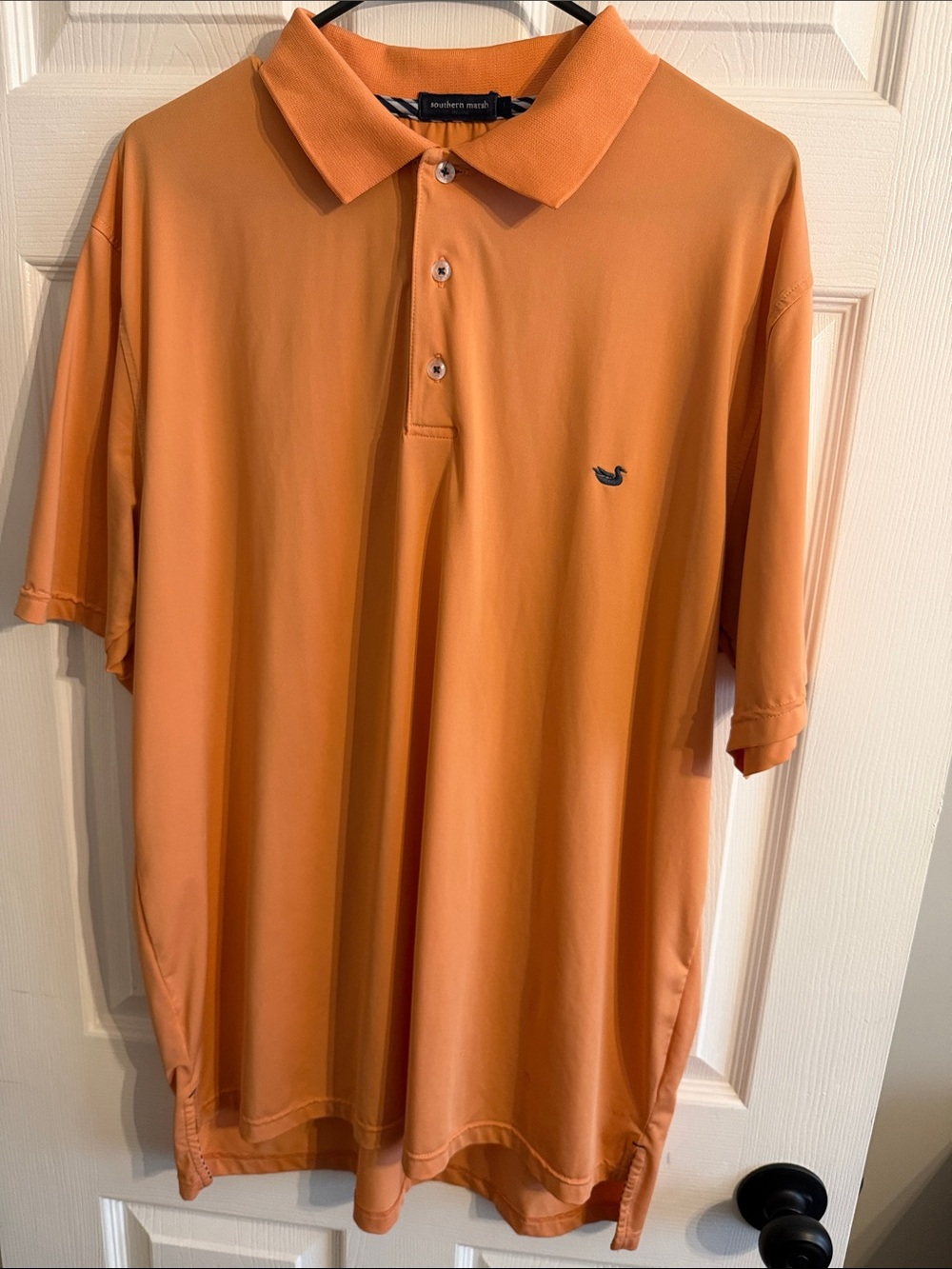 Southern Marsh Men’s Orange Polo with Embroidered Duck Logo
